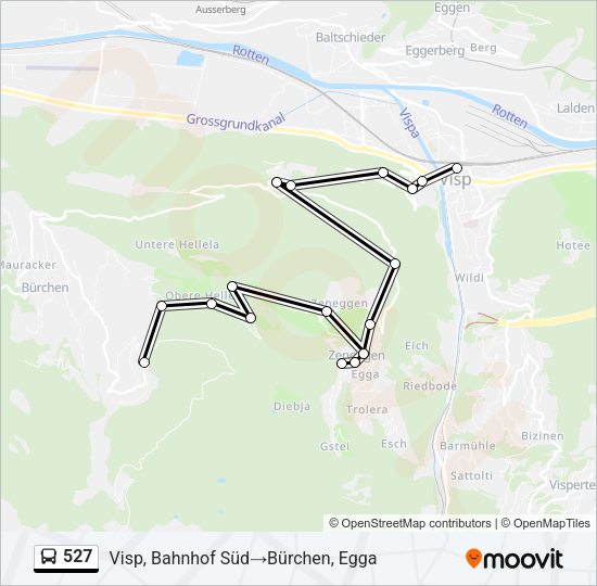 527 Bus Line Map