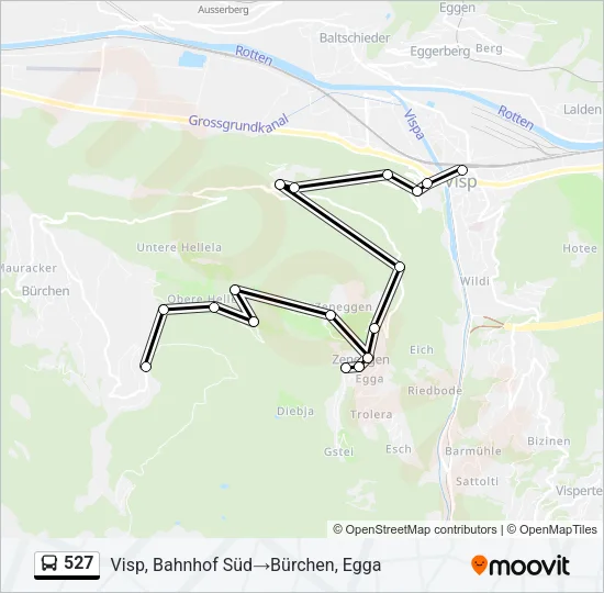 527 Bus Line Map