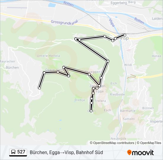 527 Bus Line Map