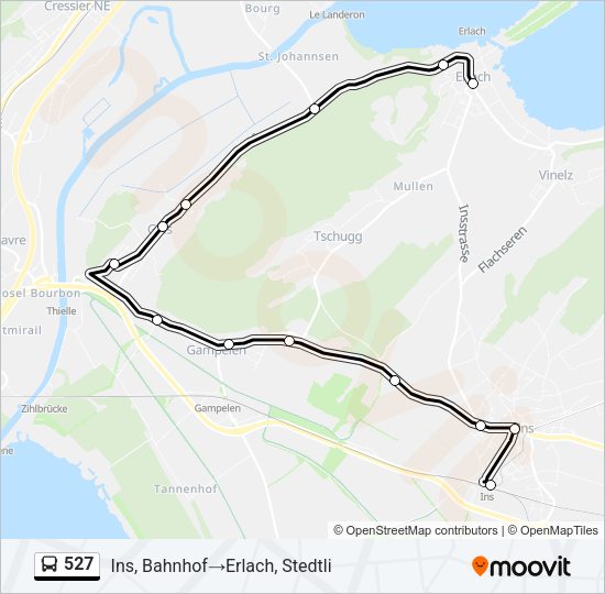 527 Bus Line Map