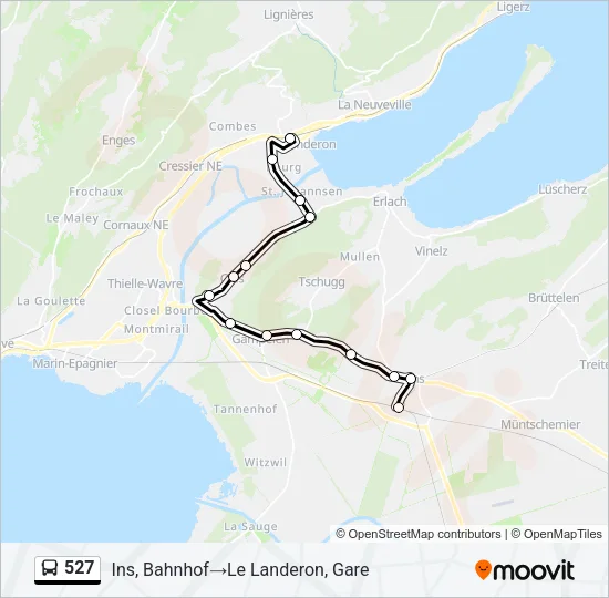 527 Bus Line Map