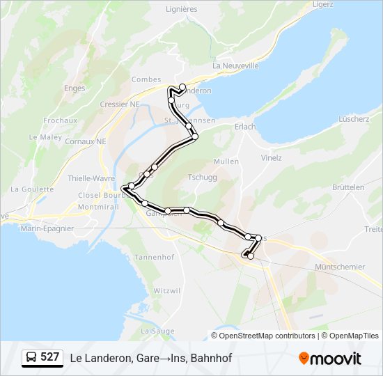 527 Bus Line Map