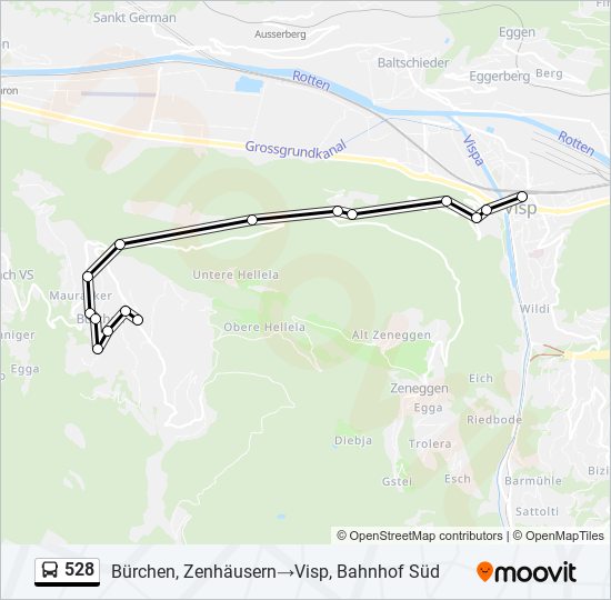 Buslinie 528 Karte