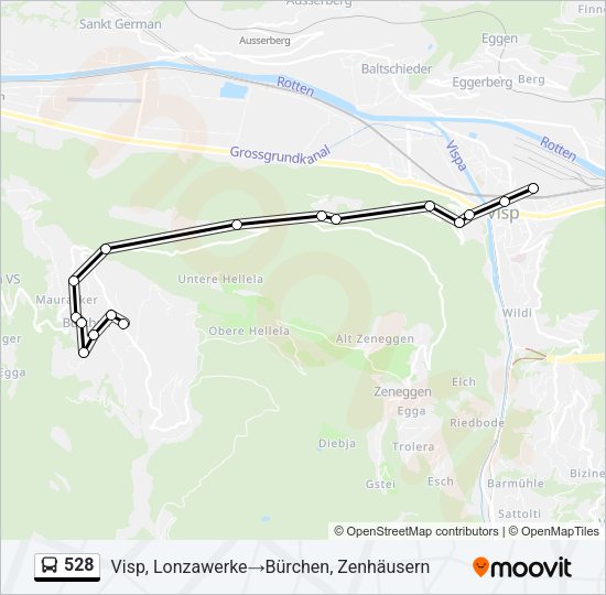 528 Bus Line Map