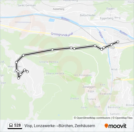 528 Bus Line Map