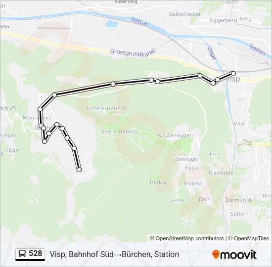 528 Bus Line Map