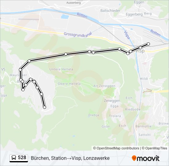 528 Bus Line Map