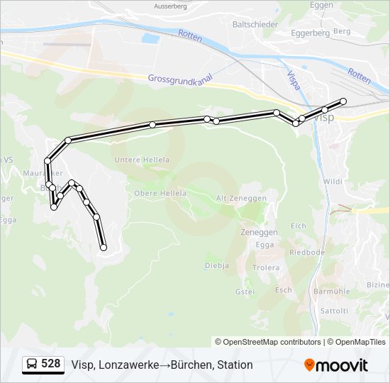 528 Bus Line Map