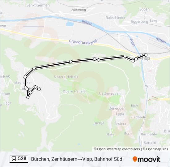 528 Bus Line Map