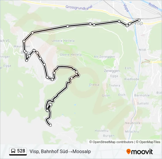 528 Bus Line Map
