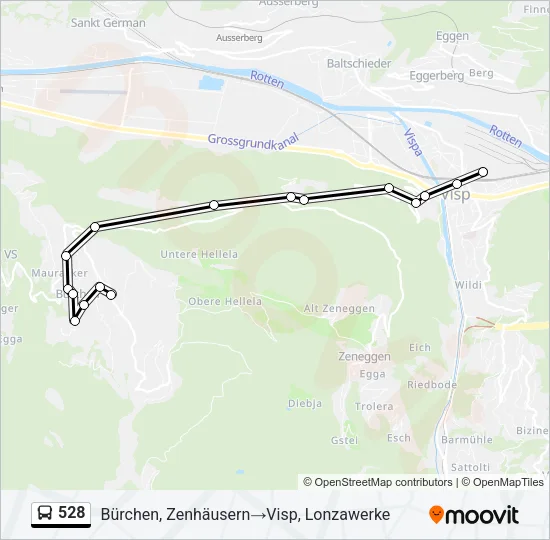 528 Bus Line Map