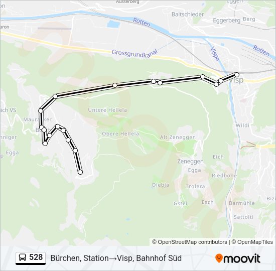 528 Bus Line Map