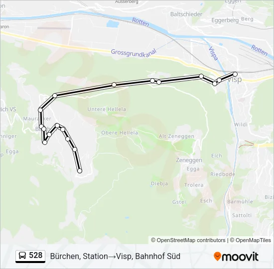 528 Bus Line Map