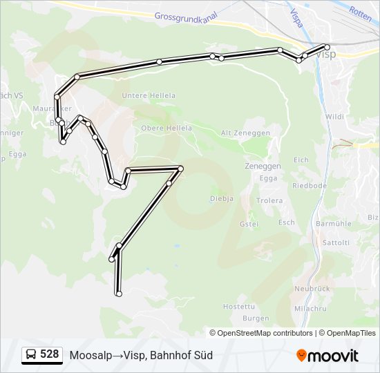 528 Bus Line Map
