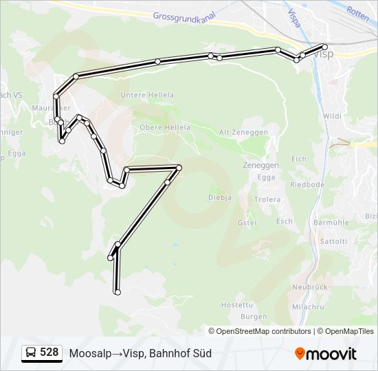 528 Bus Line Map