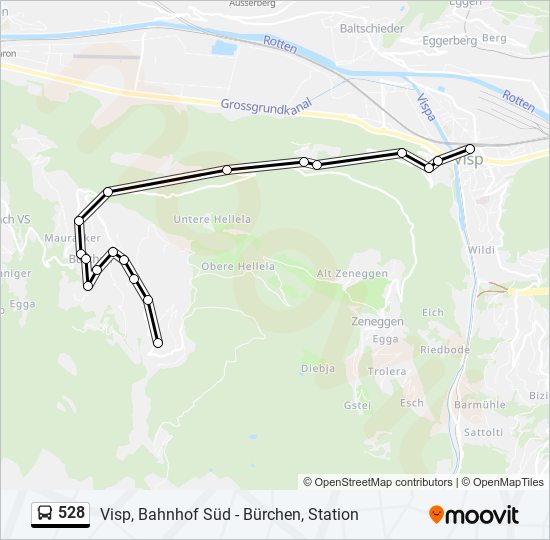 528 bus Line Map