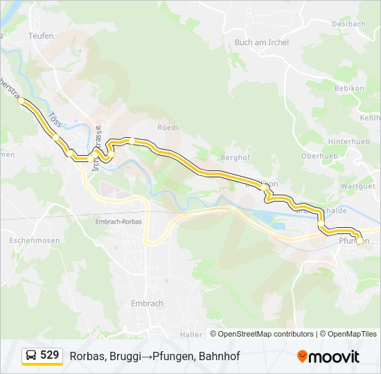 529 Bus Line Map