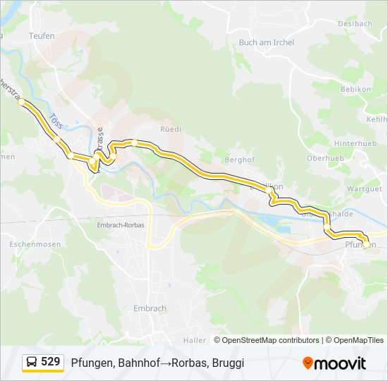 529 Bus Line Map