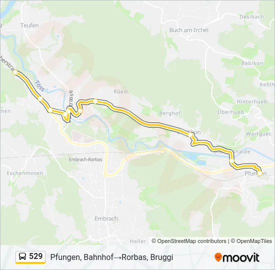 529 Bus Line Map