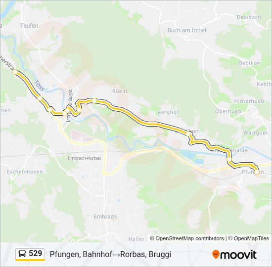 529 Bus Line Map