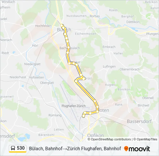 530 Bus Line Map