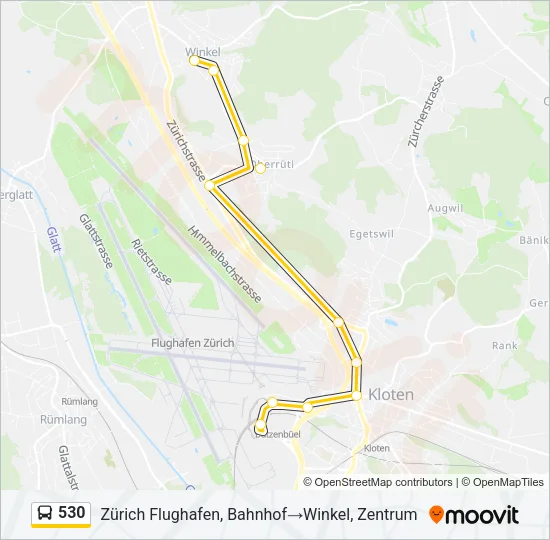 530 Bus Line Map