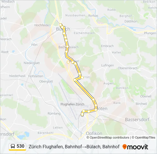 530 Bus Line Map