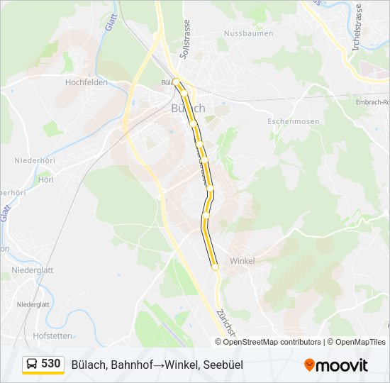 530 Bus Line Map