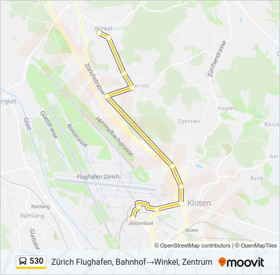 530 Bus Line Map