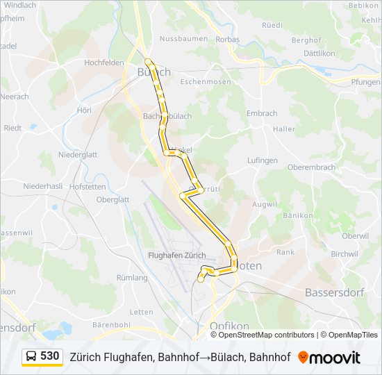 530 Bus Line Map