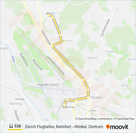 530 Bus Line Map