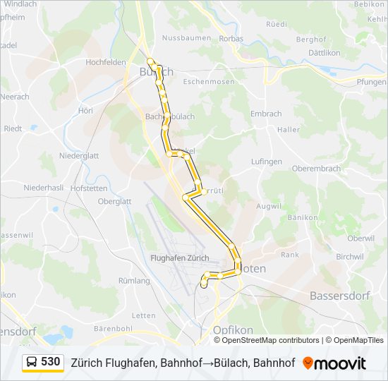 530 Bus Line Map