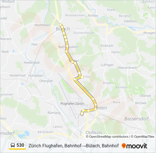 530 Bus Line Map