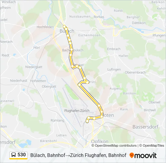 530 Bus Line Map