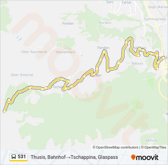 531 Bus Line Map