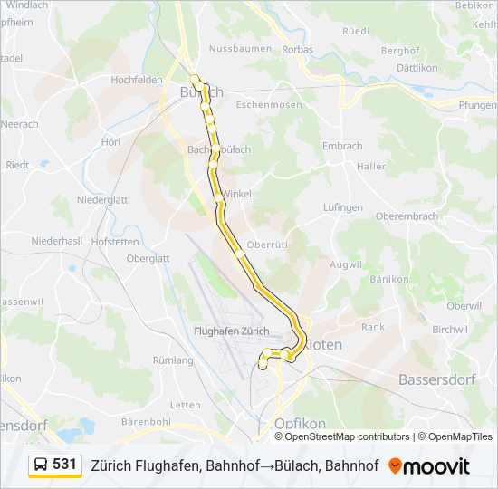 531 Bus Line Map