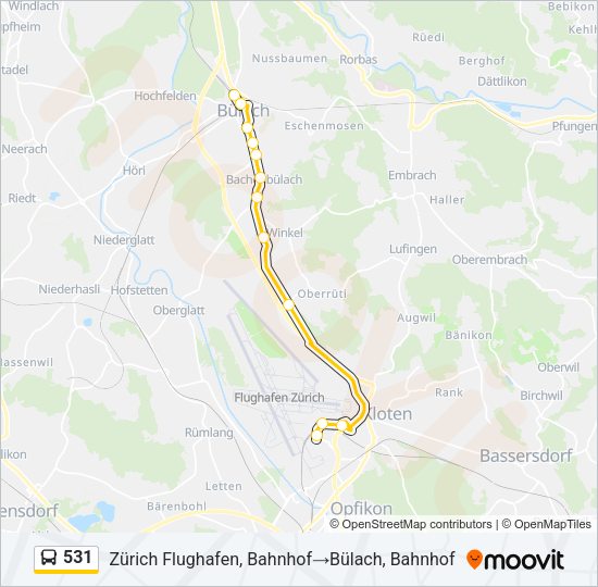531 Bus Line Map