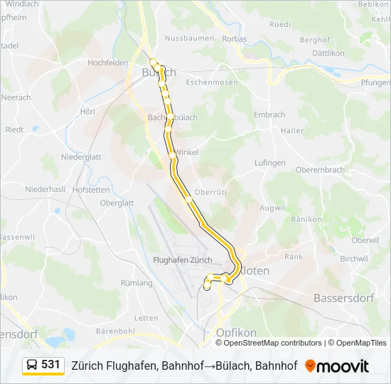 531 Bus Line Map