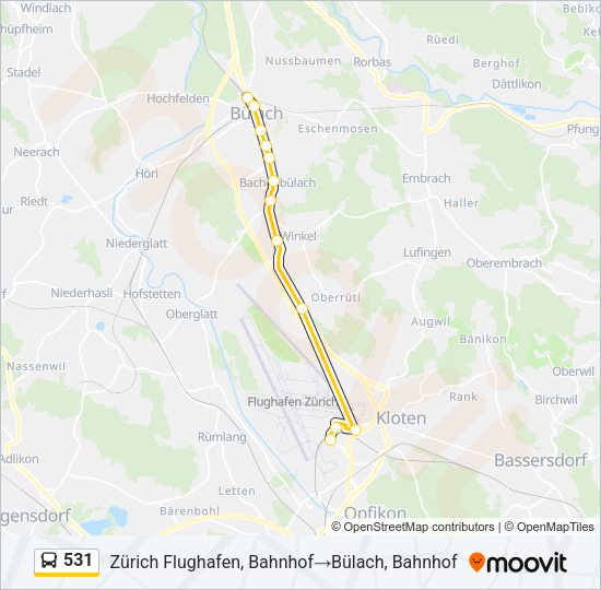 531 Bus Line Map
