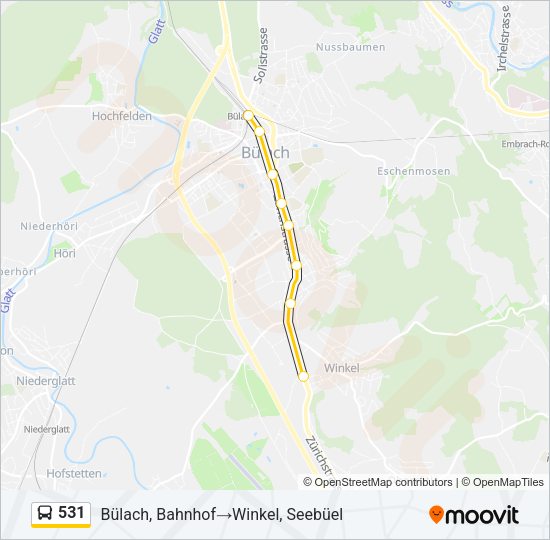 531 Bus Line Map