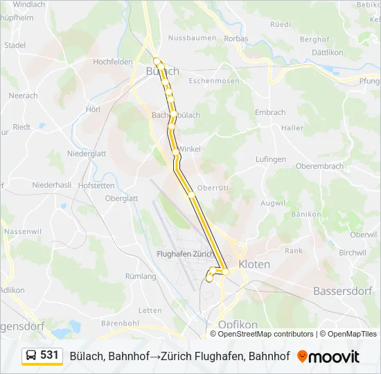 531 Bus Line Map