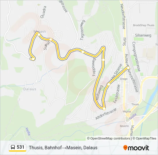 531 Bus Line Map