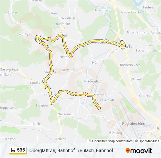535 Bus Line Map