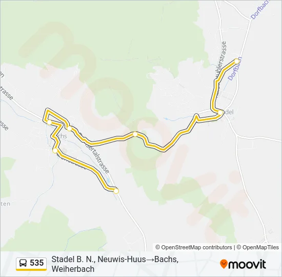 535 Bus Line Map