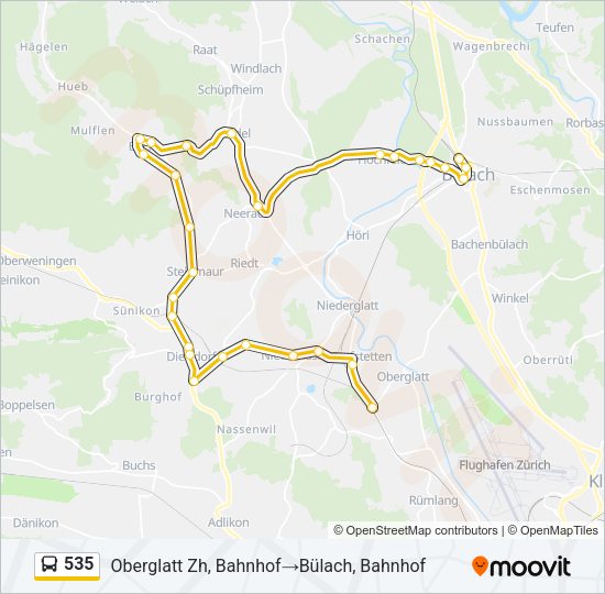 535 Bus Line Map