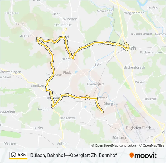 535 Bus Line Map