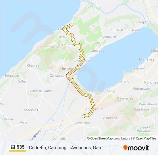 535 Bus Line Map