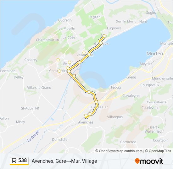 538 Bus Line Map