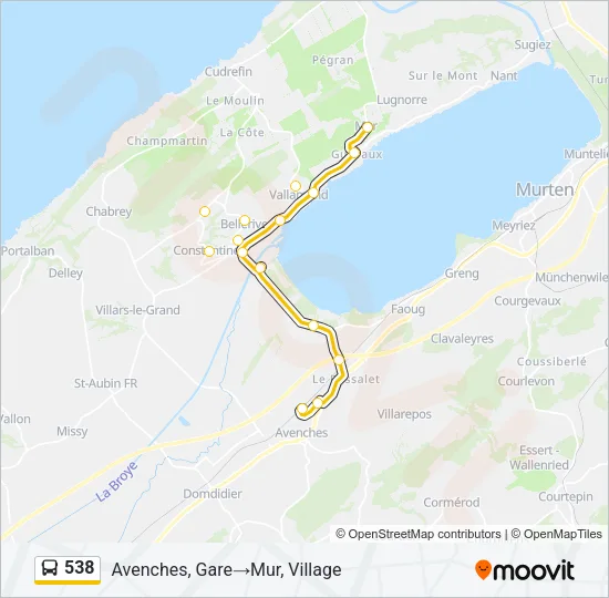 538 Bus Line Map