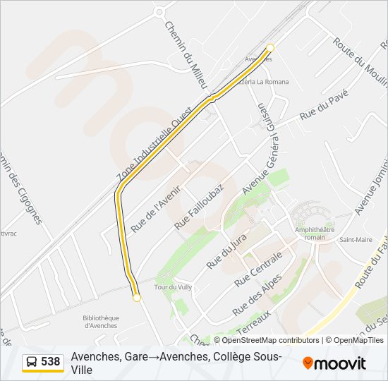 538 Bus Line Map
